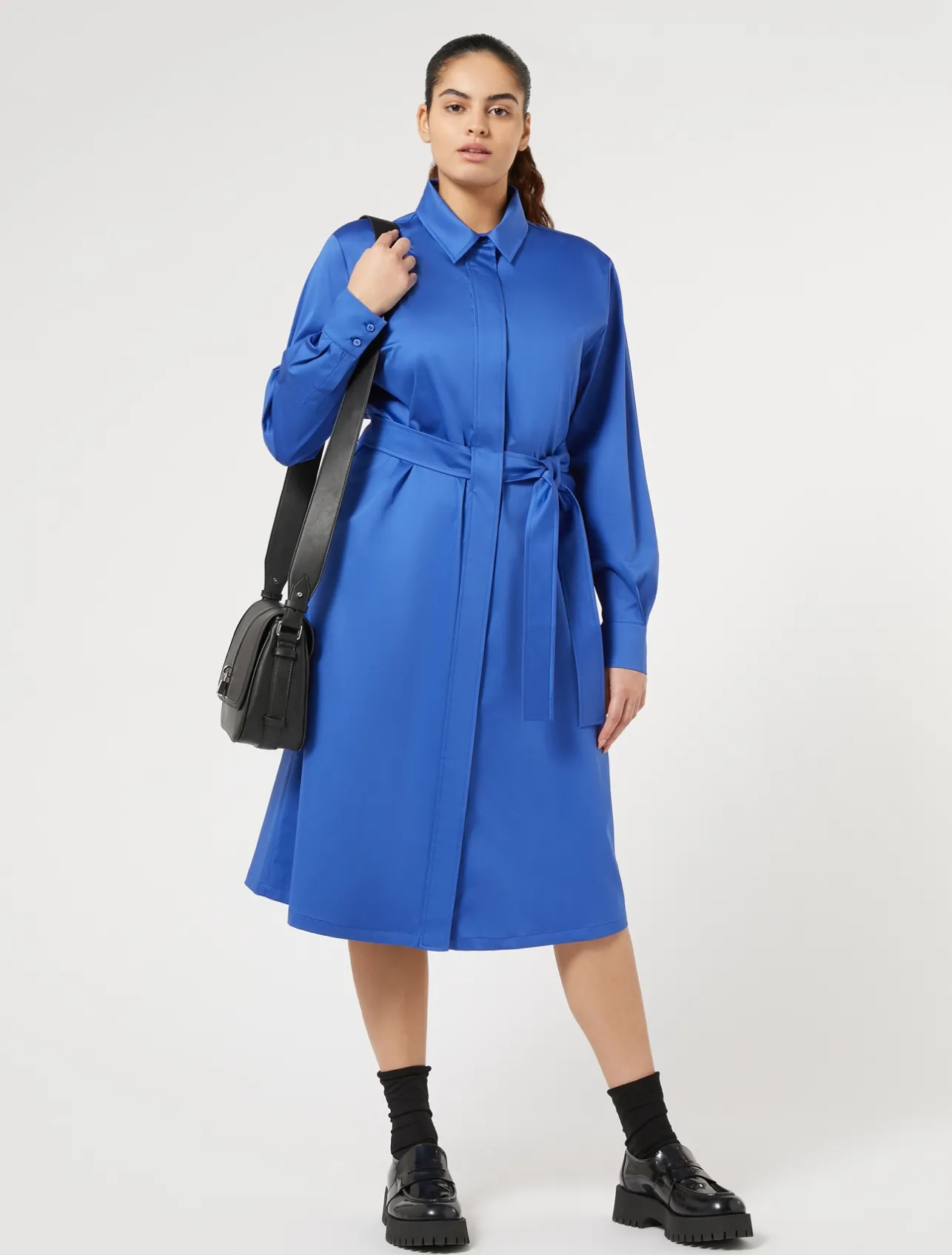 Abito chemisier in raso stretch*Marina Rinaldi Sale