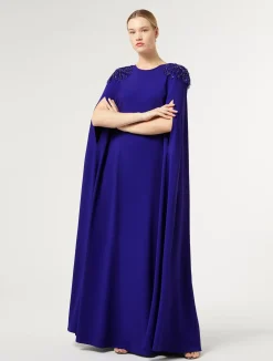 Abito in cady con ricamo*Marina Rinaldi Discount