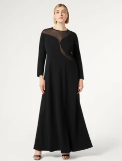 Abito in cady con tulle*Marina Rinaldi Hot