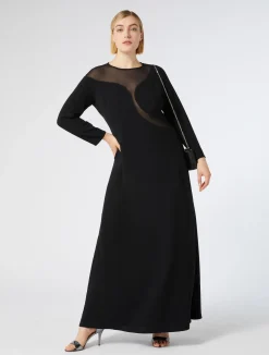 Abito in cady con tulle*Marina Rinaldi Hot