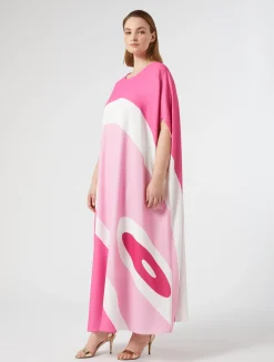 Abito in cady stampato*Marina Rinaldi Outlet