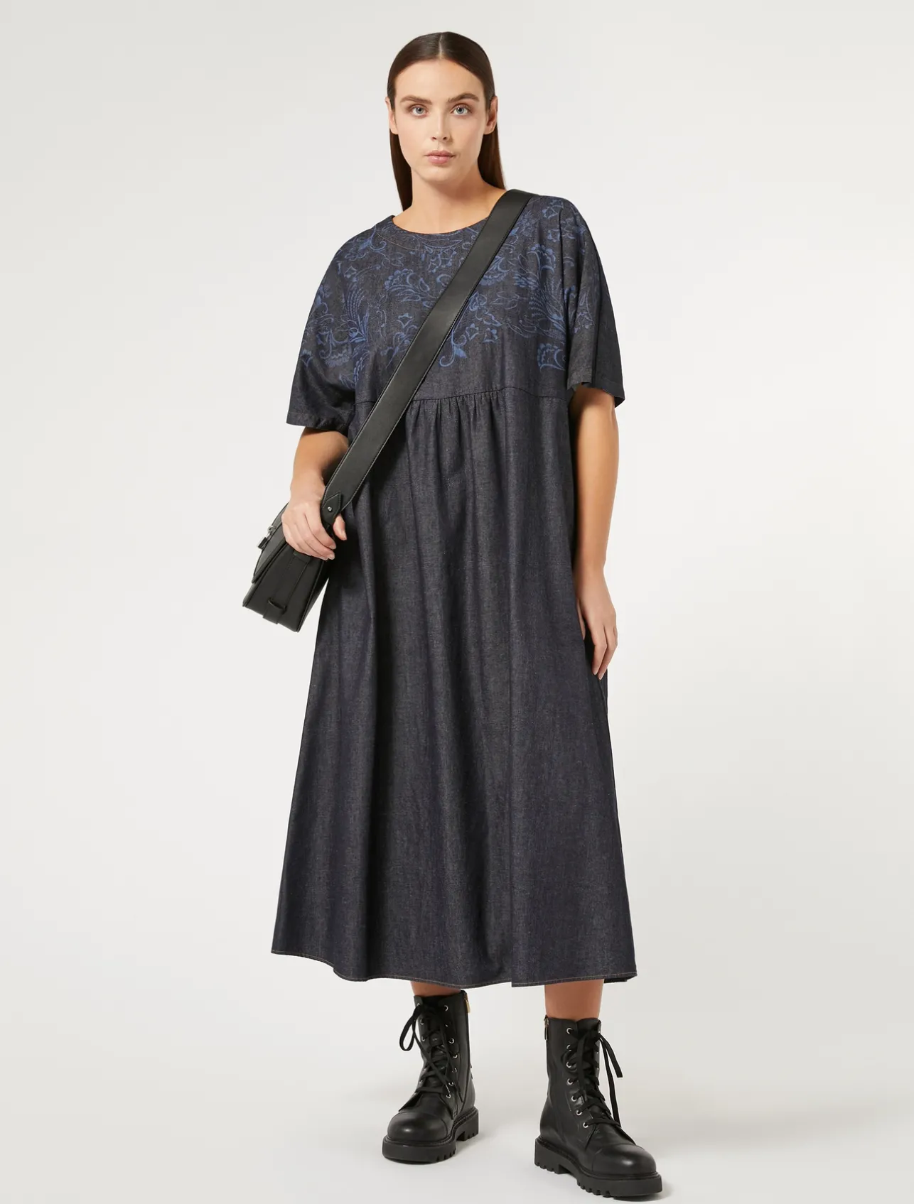 Abito in denim con ricamo*Marina Rinaldi Discount