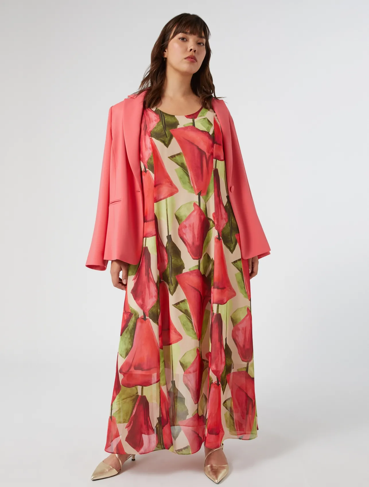 Abito in georgette stampata*Marina Rinaldi Fashion