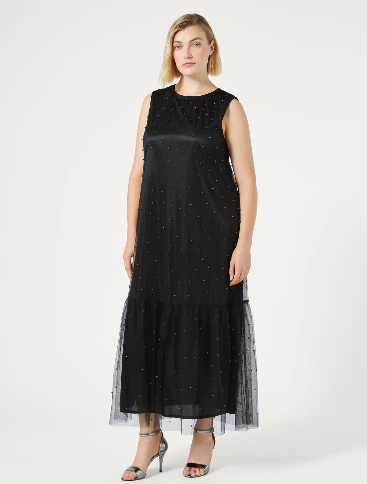 Abito in tulle con ricamo*Marina Rinaldi Hot
