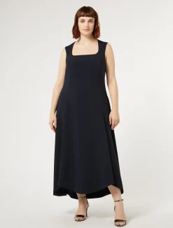 Abito lungo in cady triacetato*Marina Rinaldi Sale