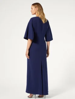 Abito lungo in cady triacetato*Marina Rinaldi Outlet