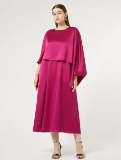 Abito lungo in crêpe envers satin*Marina Rinaldi Hot