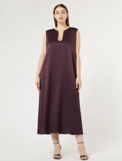 Abito lungo in crêpe envers satin*Marina Rinaldi Clearance