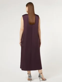 Abito lungo in crêpe envers satin*Marina Rinaldi Clearance