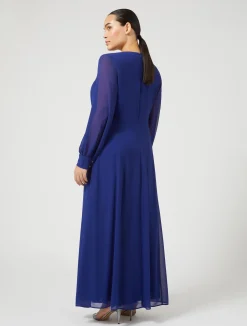 Abito lungo in crêpe georgette*Marina Rinaldi Discount