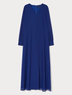 Abito lungo in crêpe georgette*Marina Rinaldi Discount
