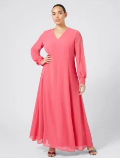 Abito lungo in crêpe georgette*Marina Rinaldi Discount