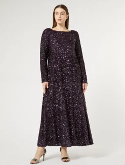 Abito lungo in full paillettes*Marina Rinaldi New