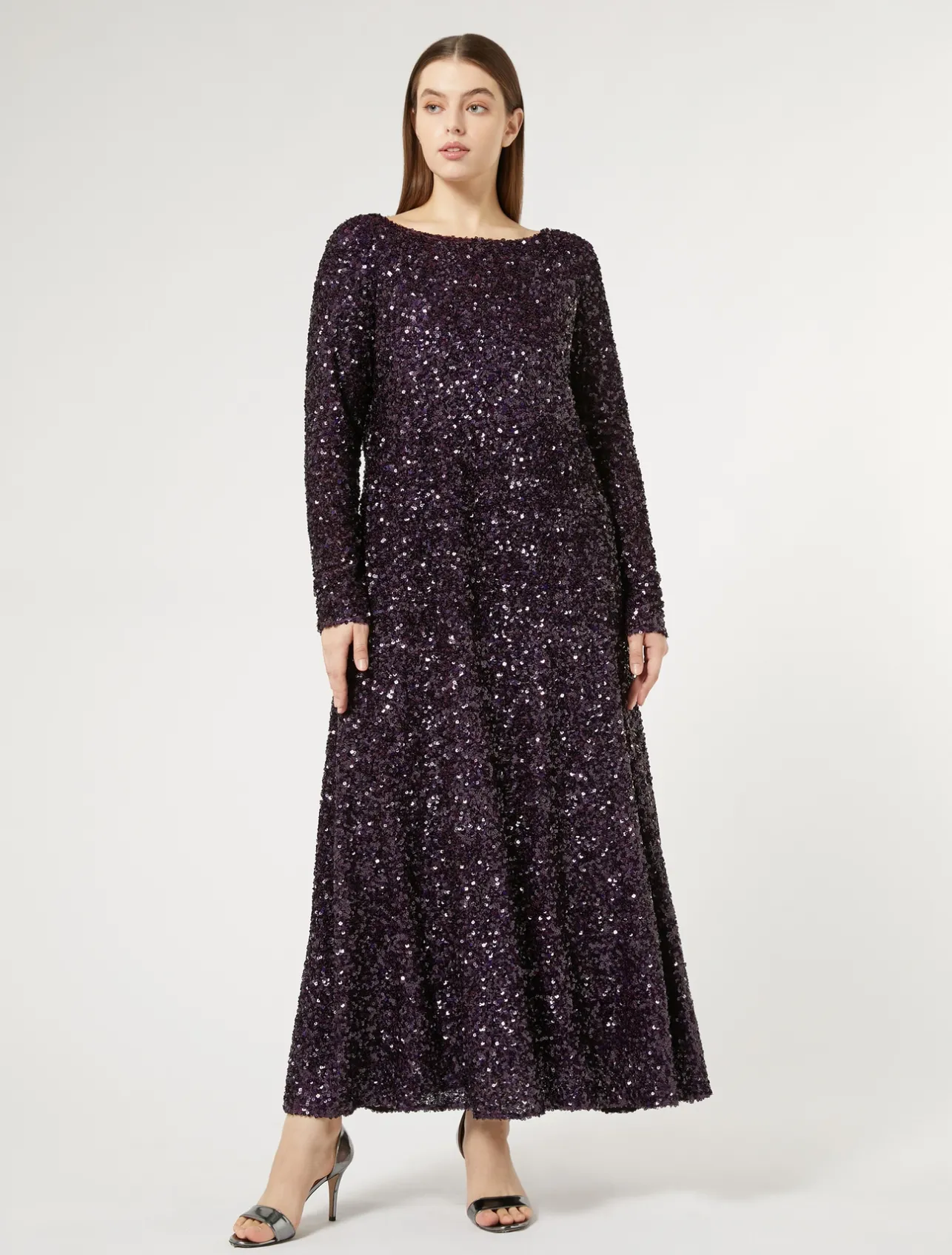 Abito lungo in full paillettes*Marina Rinaldi New