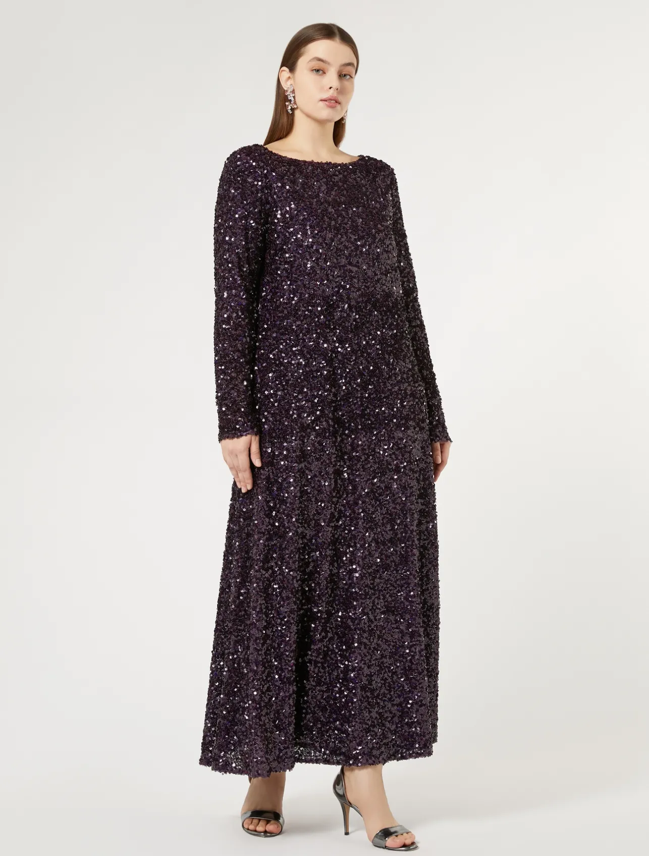Abito lungo in full paillettes*Marina Rinaldi New