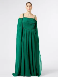 Abito lungo in georgette di seta*Marina Rinaldi Clearance