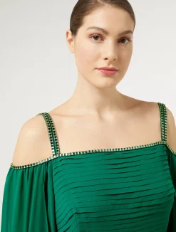 Abito lungo in georgette di seta*Marina Rinaldi Clearance