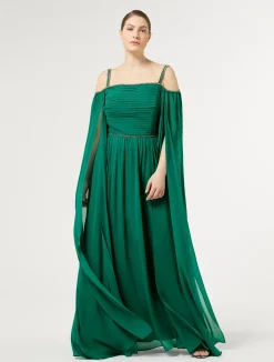 Abito lungo in georgette di seta*Marina Rinaldi Clearance
