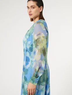 Abito lungo in georgette di seta*Marina Rinaldi Outlet