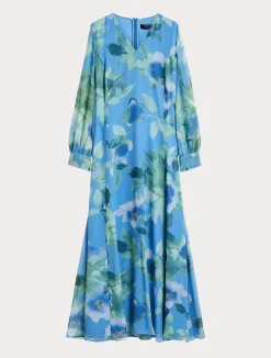 Abito lungo in georgette di seta*Marina Rinaldi Outlet