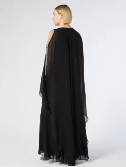 Abito lungo in georgette di seta*Marina Rinaldi Outlet
