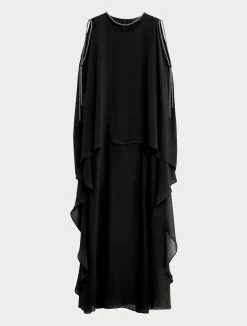 Abito lungo in georgette di seta*Marina Rinaldi Outlet