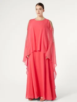Abito lungo in georgette di seta*Marina Rinaldi Clearance