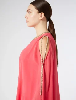 Abito lungo in georgette di seta*Marina Rinaldi Clearance
