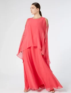 Abito lungo in georgette di seta*Marina Rinaldi Clearance