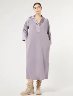 Abito lungo in jersey e raso*Marina Rinaldi Outlet