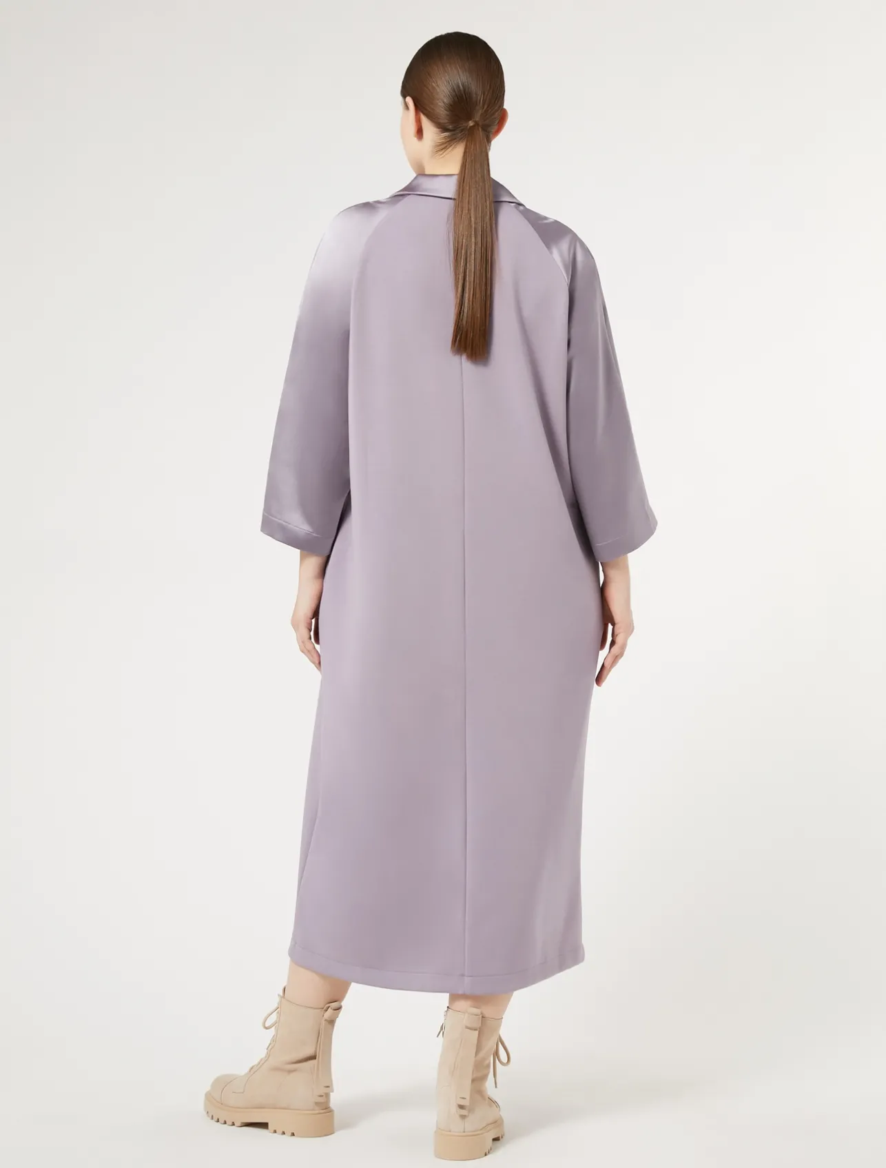 Abito lungo in jersey e raso*Marina Rinaldi Outlet