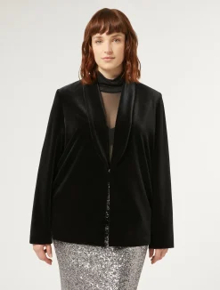 Blazer in ciniglia stretch*Marina Rinaldi Fashion