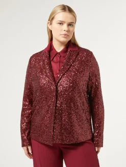 Blazer in tessuto tecnico e paillettes*Marina Rinaldi Online