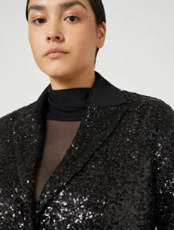 Blazer in tessuto tecnico e paillettes*Marina Rinaldi Clearance