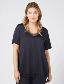 Blusa con dettagli in pizzo*Marina Rinaldi Discount