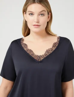 Blusa con dettagli in pizzo*Marina Rinaldi Discount