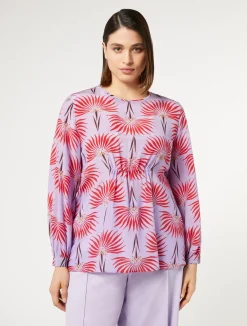Blusa in crêpe de Chine di seta*Marina Rinaldi Fashion
