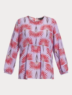 Blusa in crêpe de Chine di seta*Marina Rinaldi Fashion