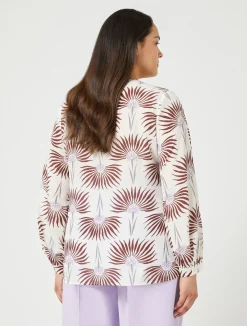 Blusa in crêpe de Chine di seta*Marina Rinaldi Fashion