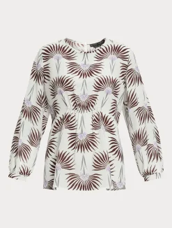 Blusa in crêpe de Chine di seta*Marina Rinaldi Fashion