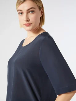 Blusa in crêpe de Chine di seta*Marina Rinaldi Fashion