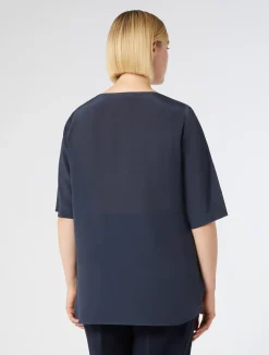 Blusa in crêpe de Chine di seta*Marina Rinaldi Fashion