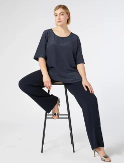 Blusa in crêpe de Chine di seta*Marina Rinaldi Fashion