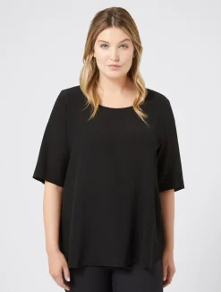 Blusa in crêpe de Chine di seta*Marina Rinaldi Outlet