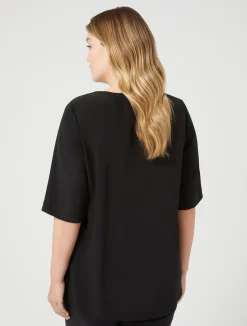 Blusa in crêpe de Chine di seta*Marina Rinaldi Outlet