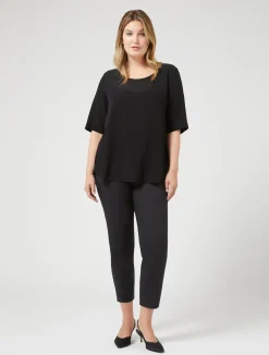 Blusa in crêpe de Chine di seta*Marina Rinaldi Outlet