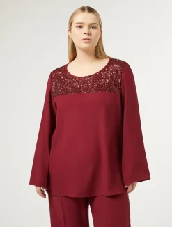 Blusa in crêpe envers satin*Marina Rinaldi Best