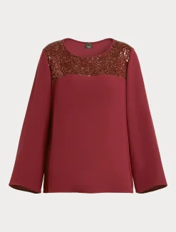 Blusa in crêpe envers satin*Marina Rinaldi Best