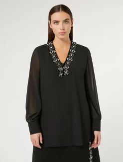 Blusa in crêpe georgette*Marina Rinaldi Best