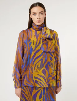 Blusa in georgette di seta*Marina Rinaldi New